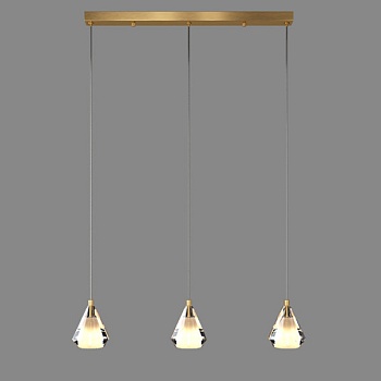 Подвесной светильник SOLDIS TRIO Brass by ImperiumLoft