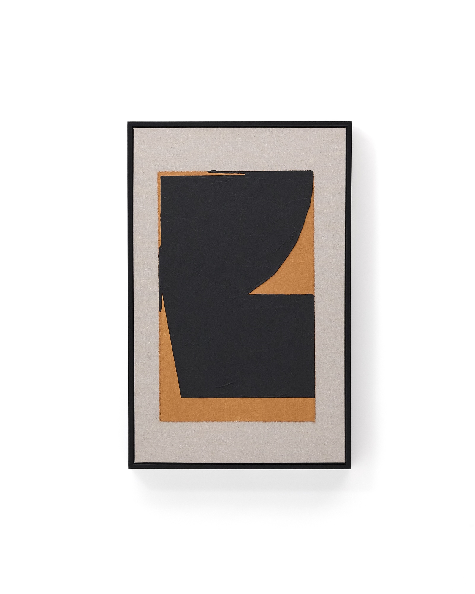 Zernu Абстрактная картина на оранжево-чёрном льняном холсте, 42 x 65 см La Forma (ex Julia Grup)