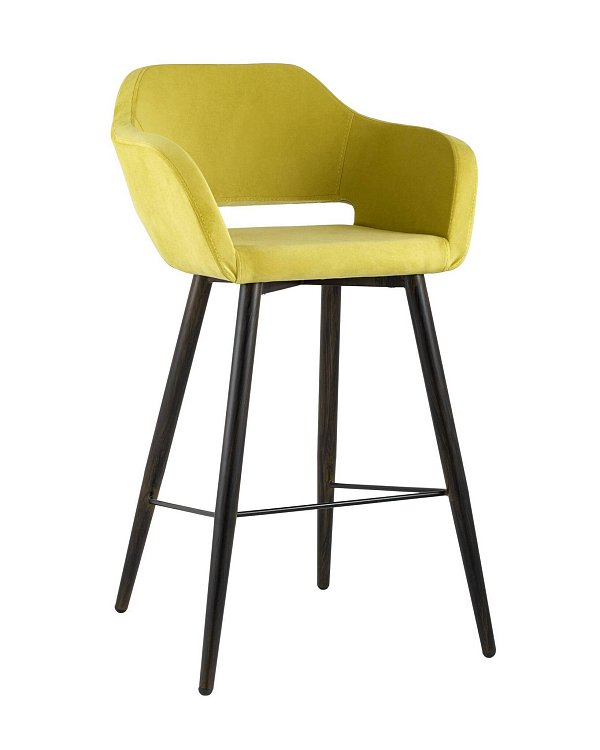 Стул барный Саймон велюр золотистый Stool Group