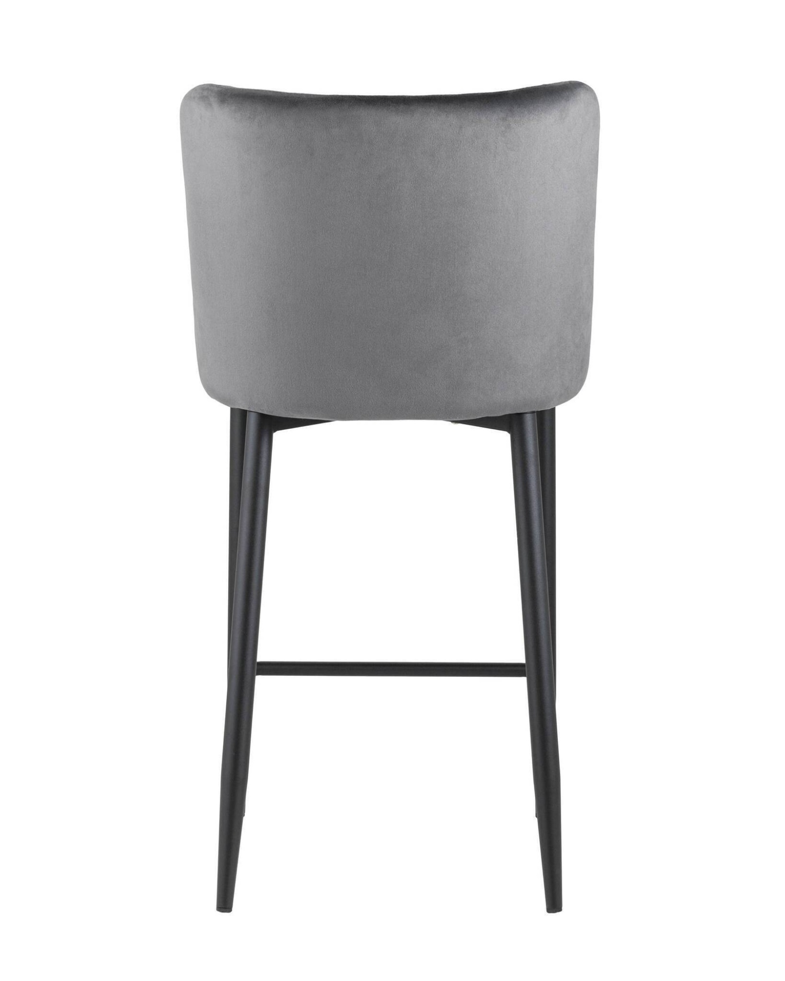 Стул полубарный Ститч велюр серый Stool Group