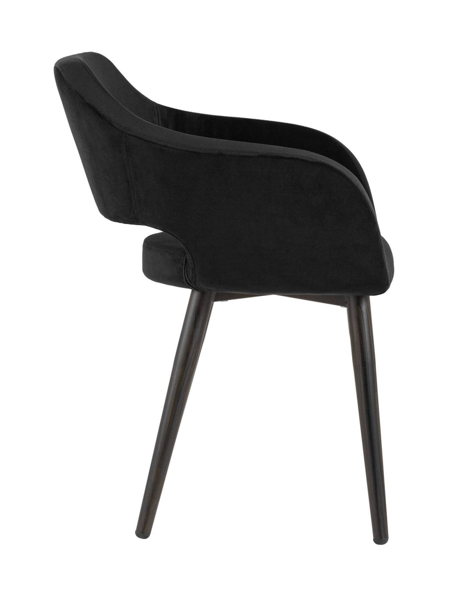 Стул с подлокотниками Саймон велюр черный Stool Group