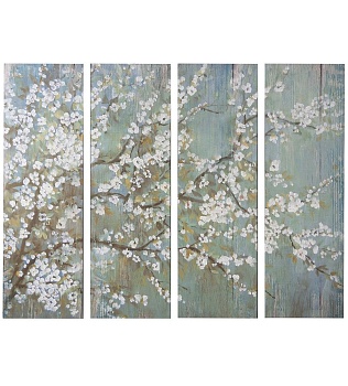 Картина Цветущая вишня из -х частей Glasar 81982-DS