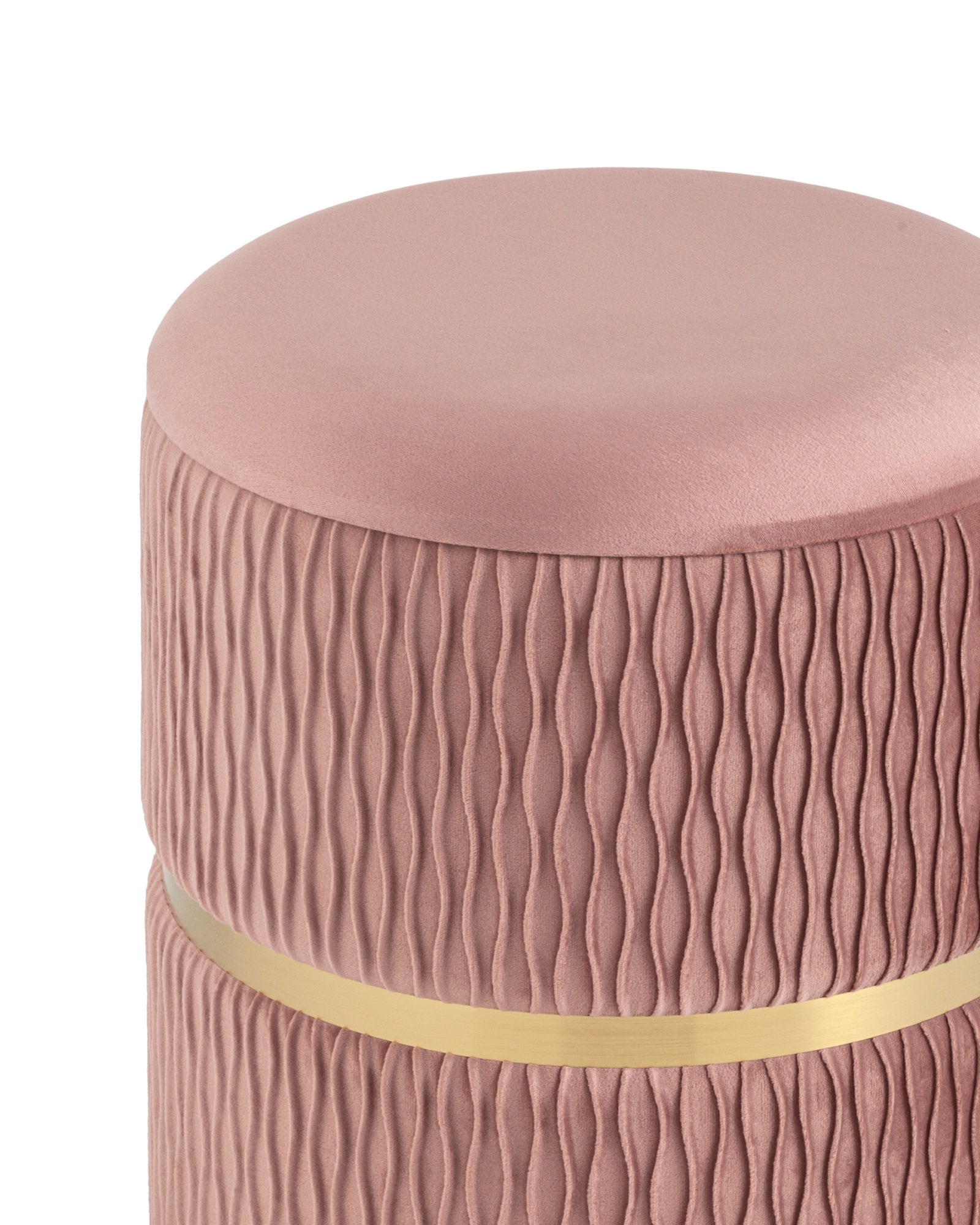 Пуф Джесси с ящиком велюр розовый Stool Group