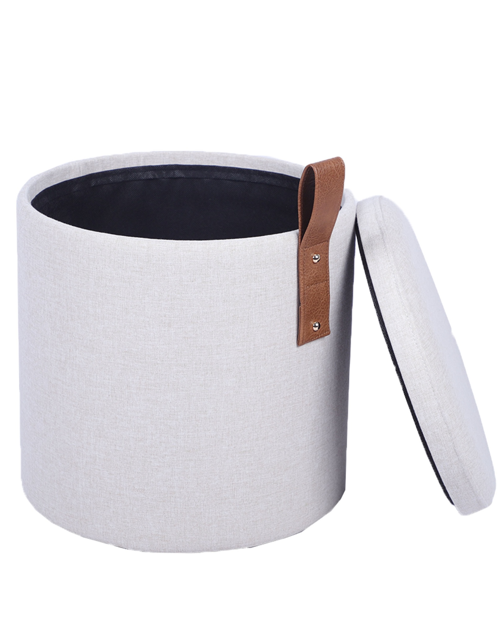 Пуф с ящиком Эркки рогожка XS белый Stool Group