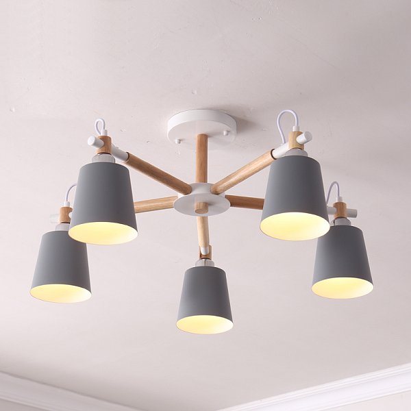 Люстра на штанге VARDA 5 lamps Grey by ImperiumLoft