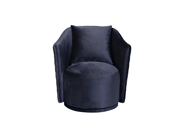 Кресло Verona Basic вращающееся велюровое темно-синее Garda Decor VERONA BASIC-2K-СИНИЙ-Bel18