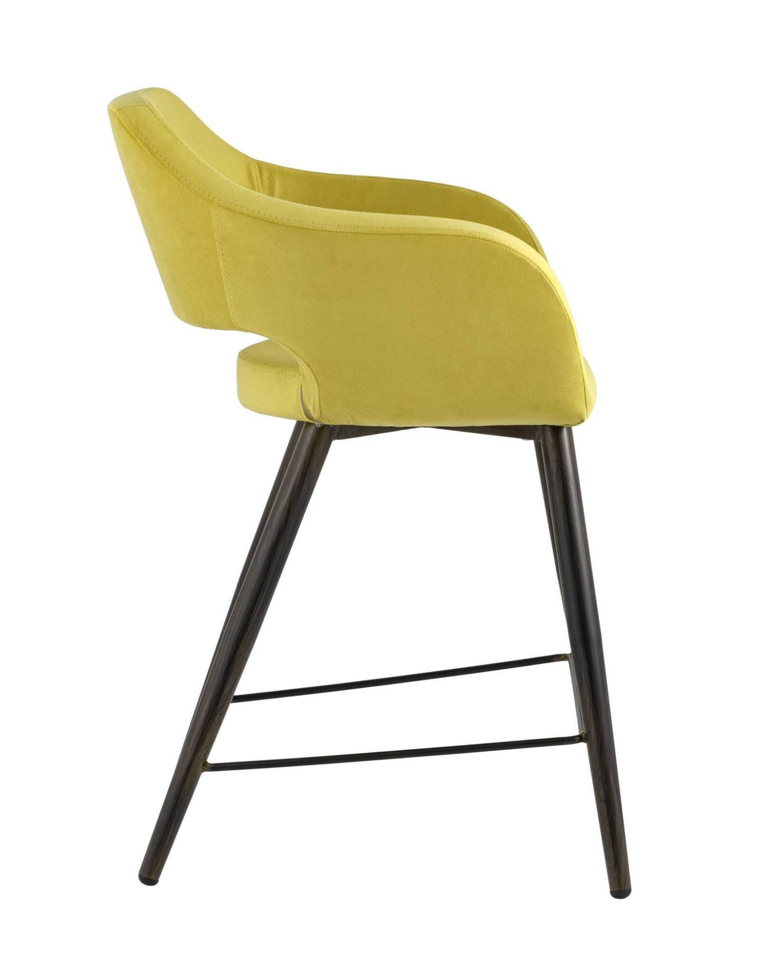 Стул полубарный Саймон велюр золотистый Stool Group