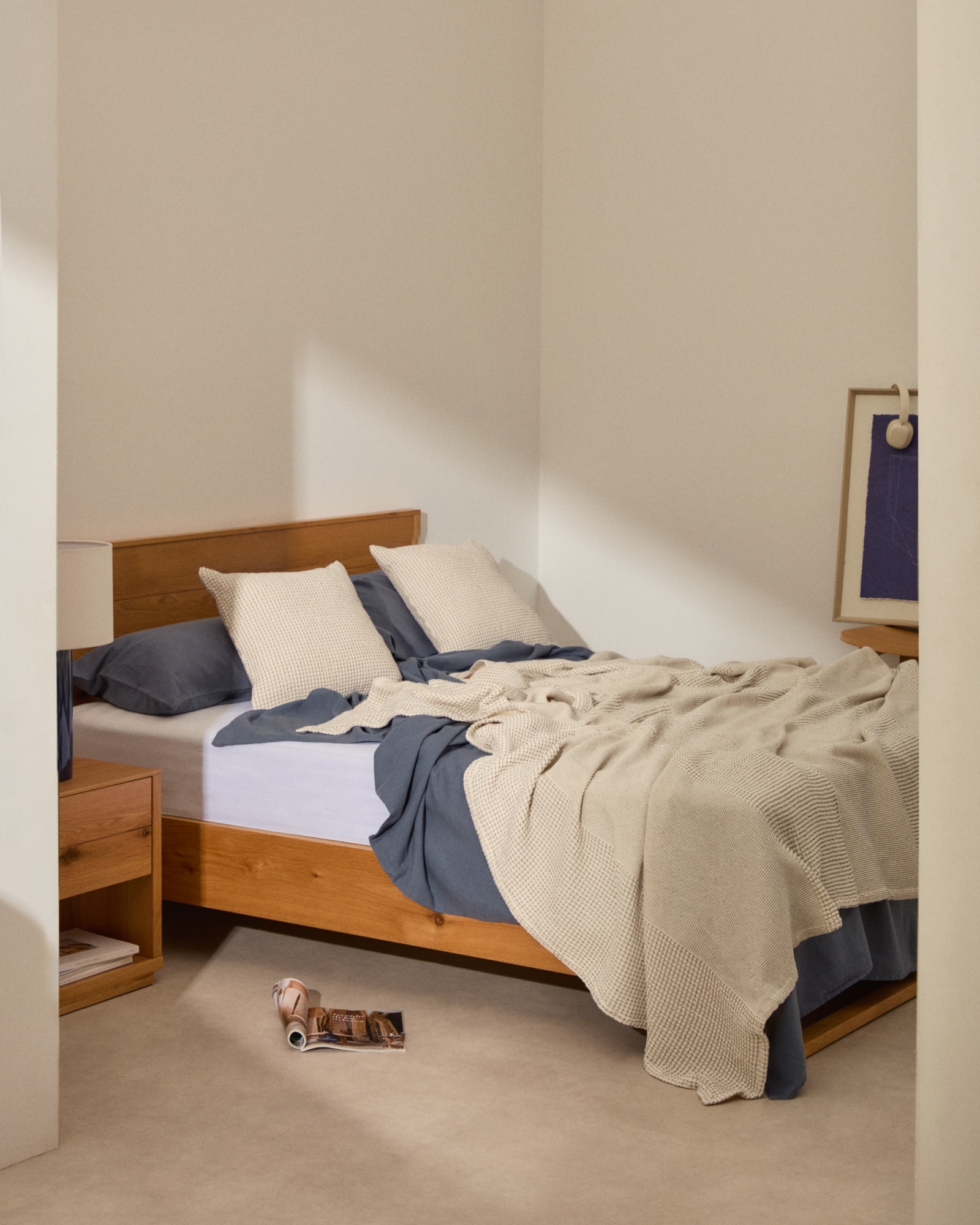 Mabile Комплект из 2 жаккардовых подушек в синюю полоску из 100% хлопка 50 x 50 La Forma (ex Julia Grup)