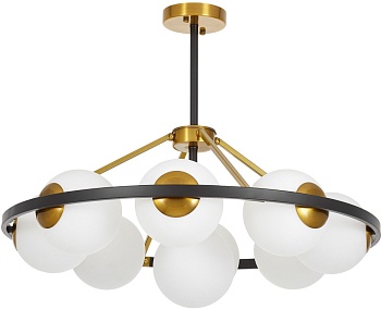 Потолочная люстра Lumina Deco LDP 8034-9 BK+WT