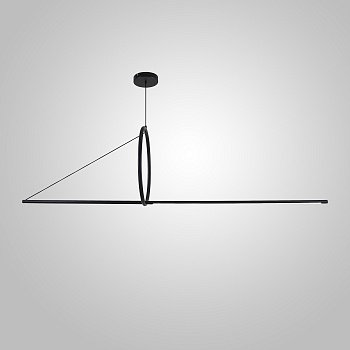 Подвесной светильник SUSPENSION CERCLE ET TRAIT – GRAPHITE SATINE L170 by ImperiumLoft