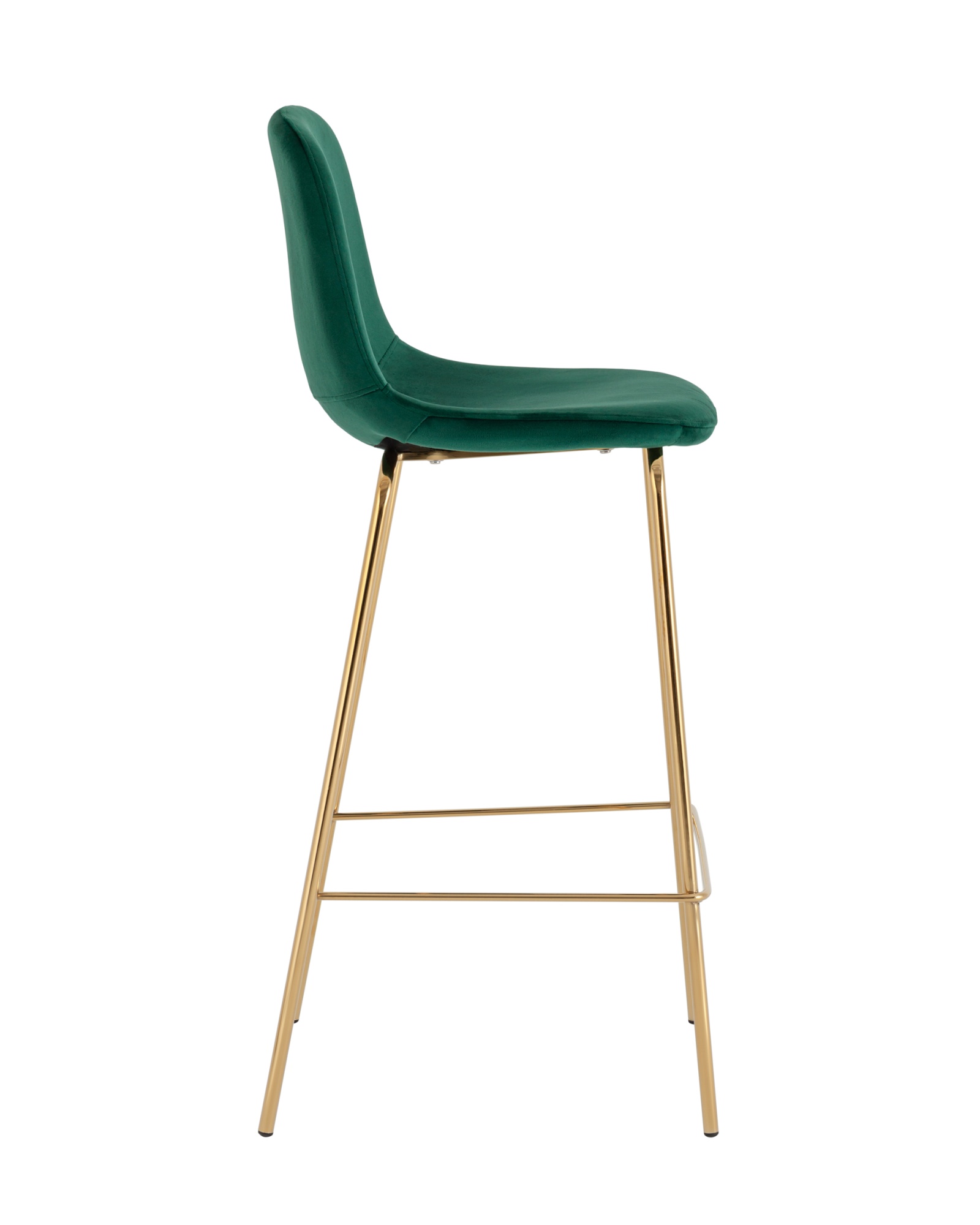 Стул полубарный Валенсия SN велюр зеленый золотые ножки Stool Group