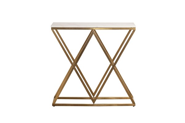 Консоль искусственный белый мрамор/мат.золото Garda Decor 47ED-CST026/80GOLD