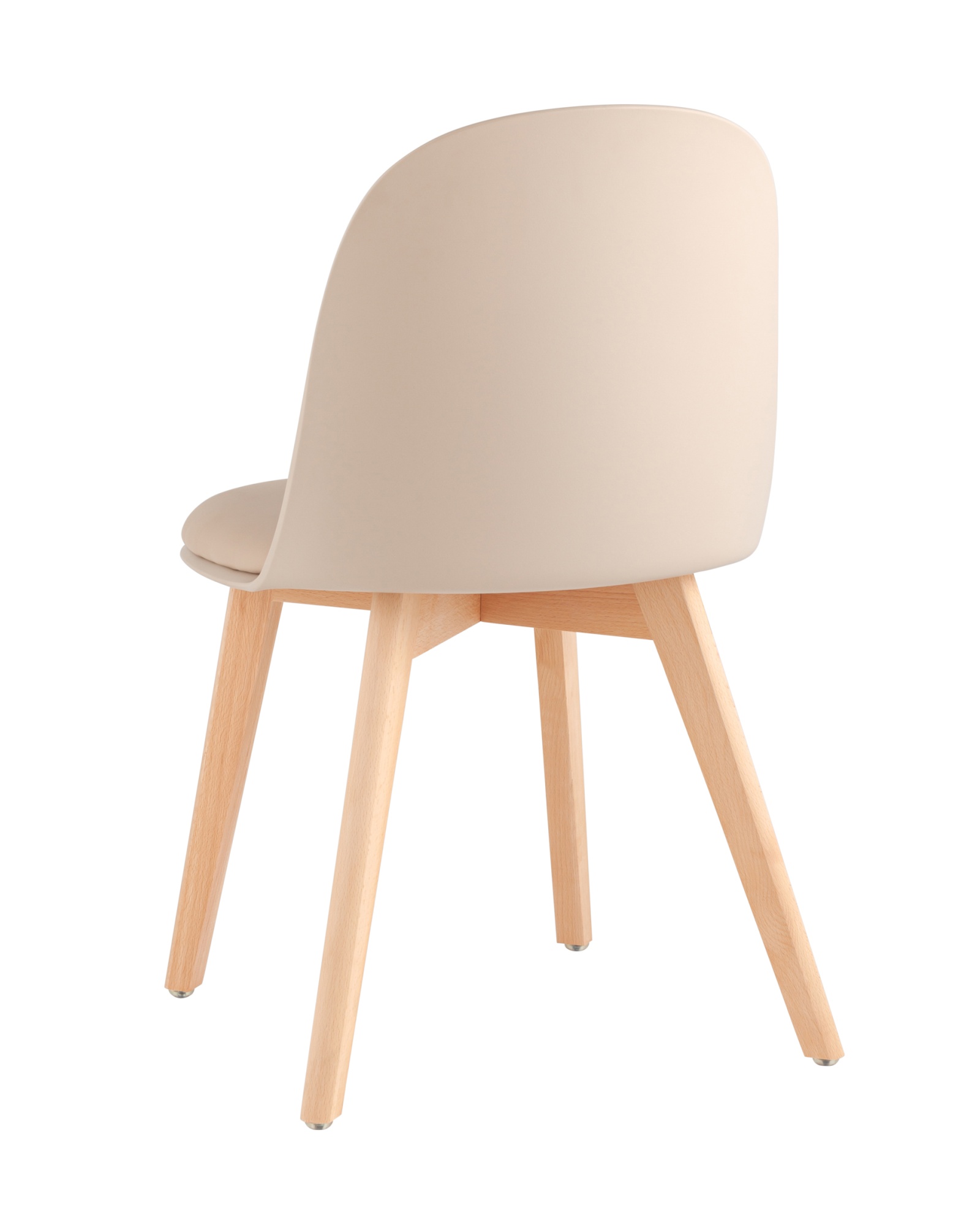 Стул Fog с подушкой бежевый деревянные ножки Stool Group
