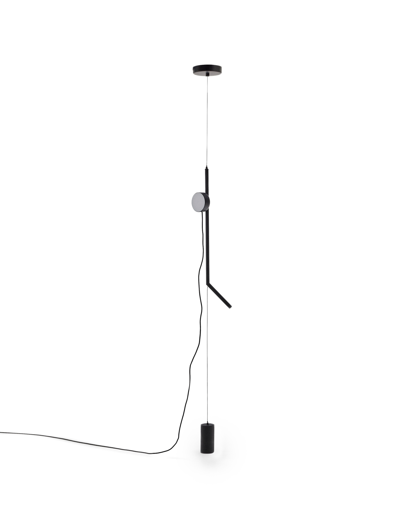 Система освещения Orey из черного металла с многопозиционным точечным светильником La Forma (ex Julia Grup)