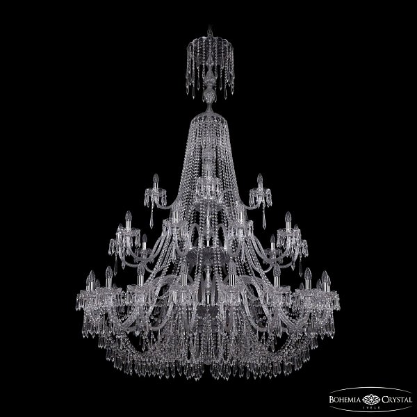 Люстра хрустальная 1403/20+10+5/530/XL-203/3d Ni