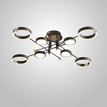 Потолочная люстра SELLIF CH L8 Black by ImperiumLoft