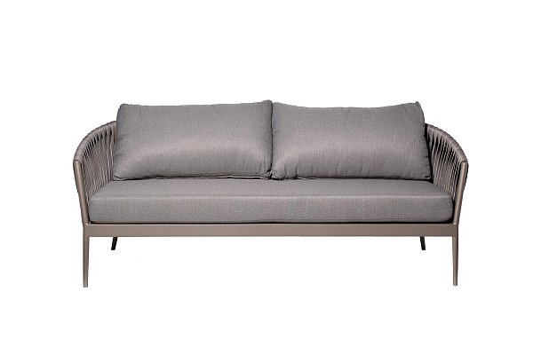 Диван двухместный уличный Муза серый Garda Decor 39AR-DIV-3691 SER