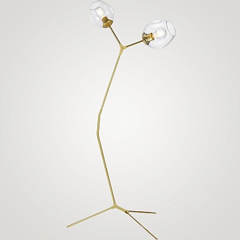 Торшер Сrumpled Glass Bubble gold by ImperiumLoft