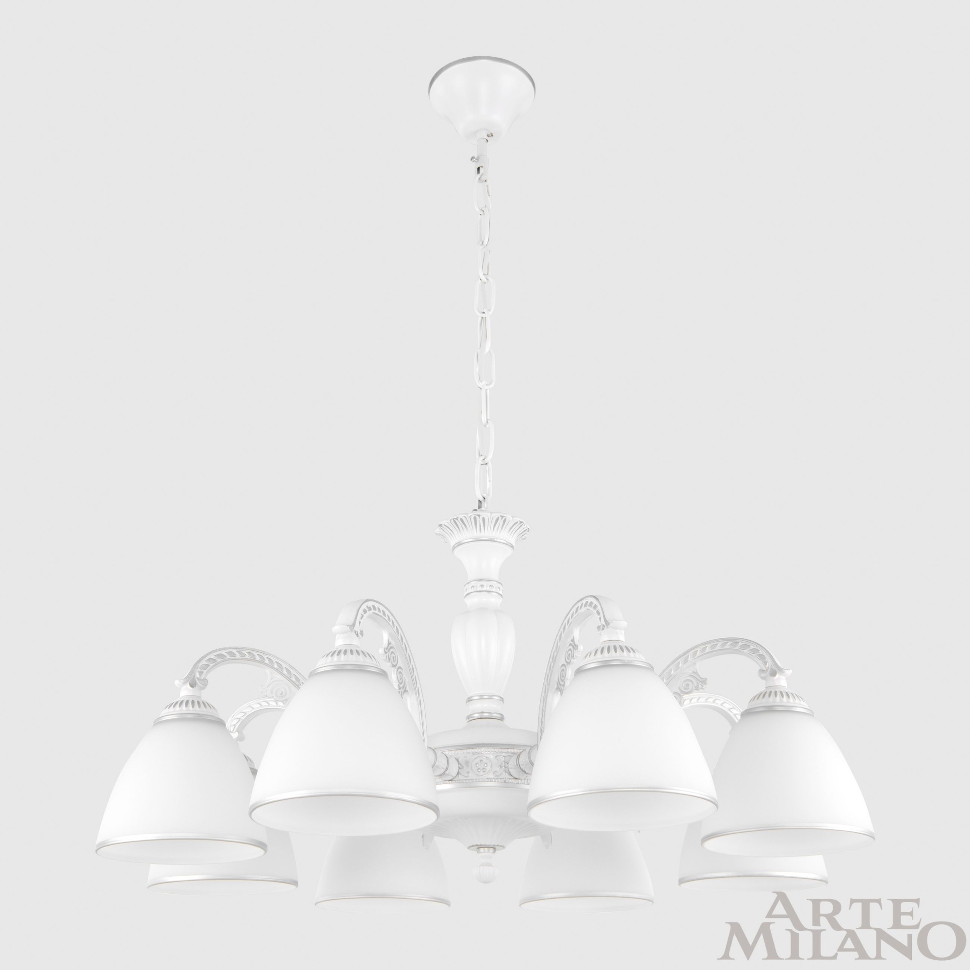 Люстра с плафонами 340837/8 WT+SL Arte Milano