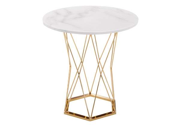 Стол деревянный Woodville Melan white / gold 11771