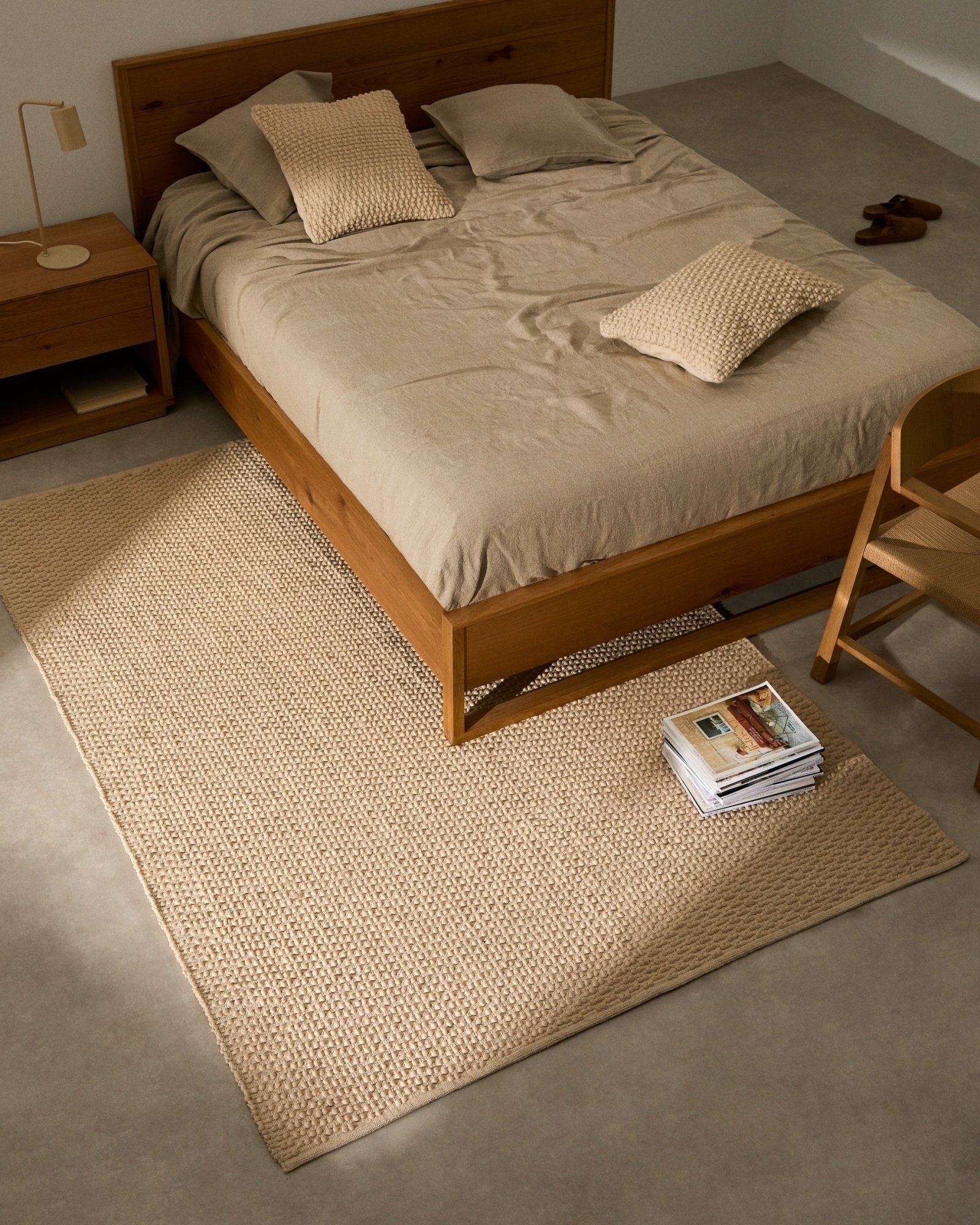 Ковер Mascarell из хлопка и полиэстера белого цвета 160 x 230 см La Forma (ex Julia Grup)