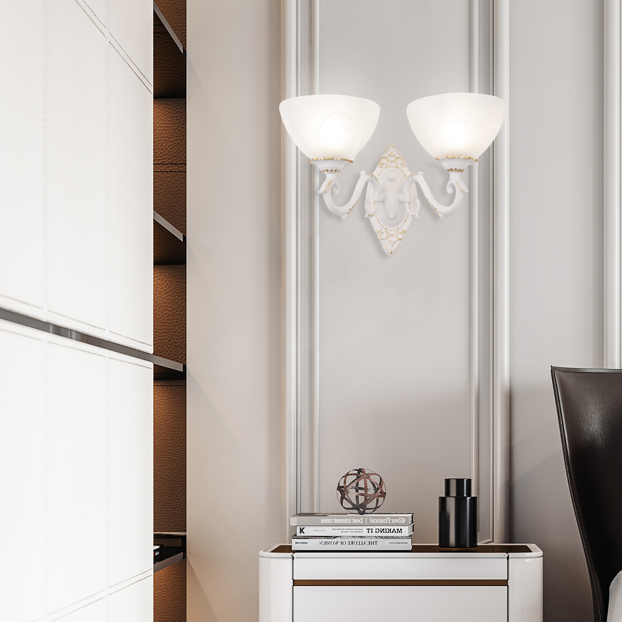 Бра с плафонами 340518/2W WT+G Arte Milano