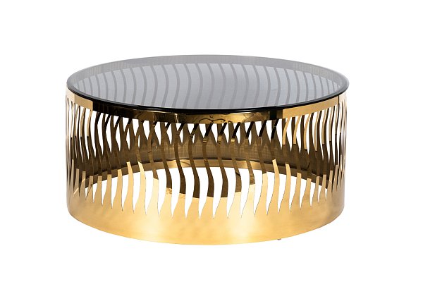 Стол журнальный Wave тонир.стекло/золото Garda Decor GY-CT8149GOLD