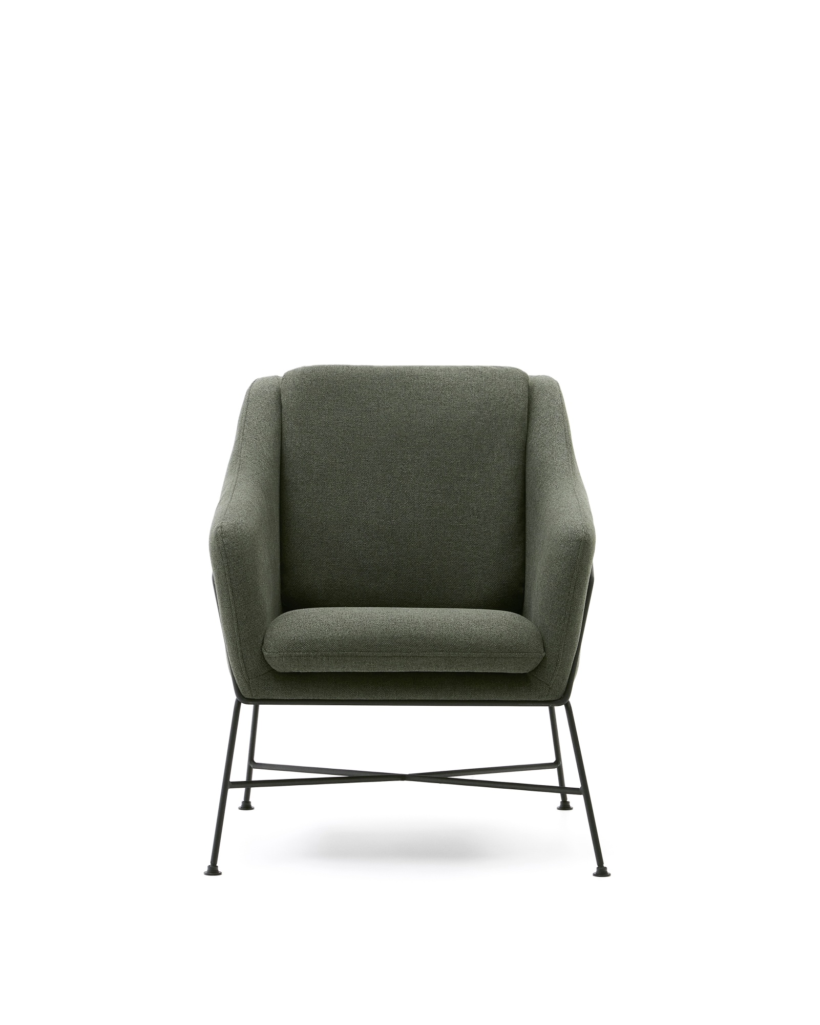 Brida Кресло зеленое на черных стальных ножках La Forma (ex Julia Grup)