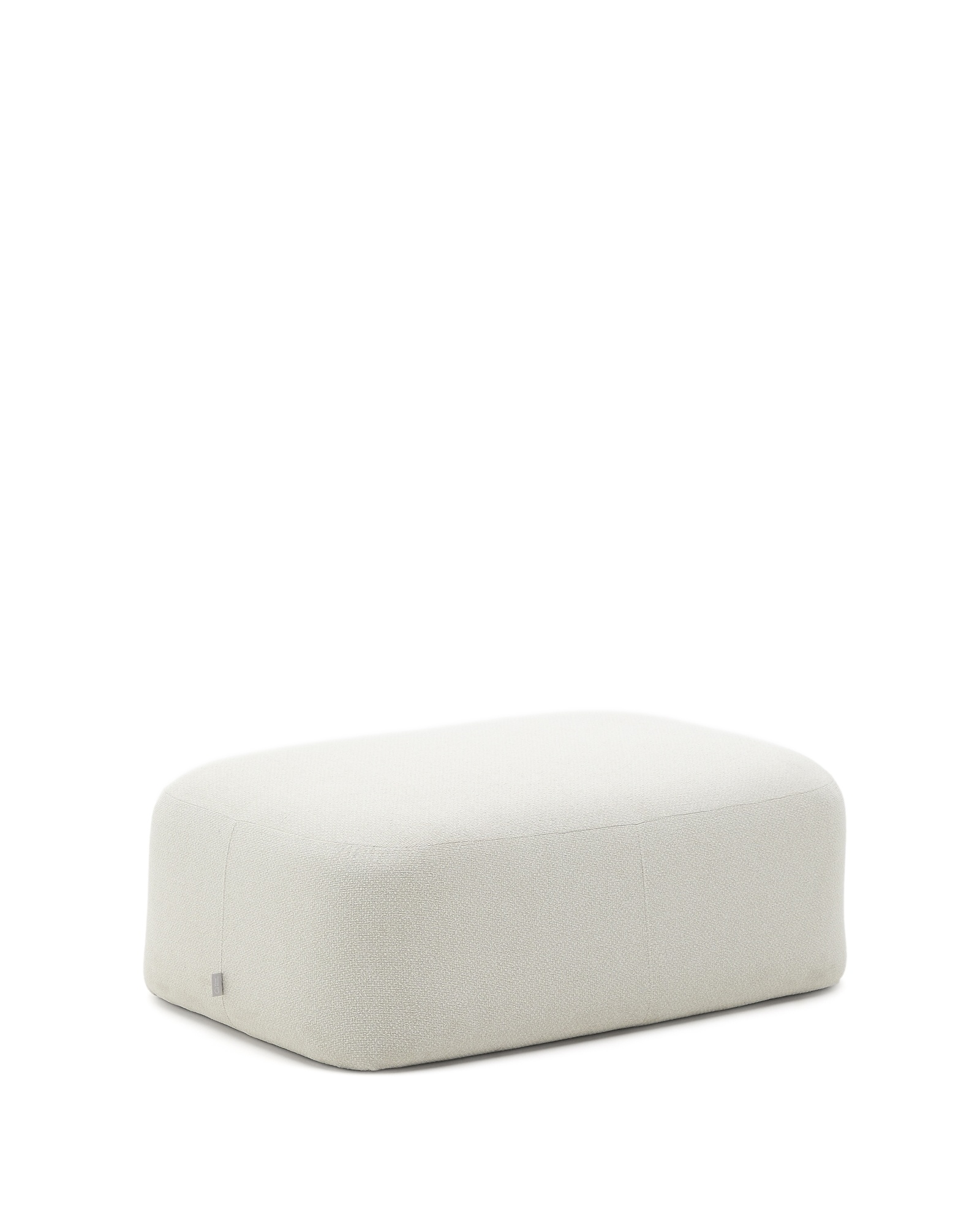 Пуф Martina из шенилла цвета экрю 123 x 85 см La Forma (ex Julia Grup)