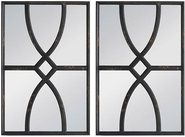 Зеркало, набор Glasar 49062-BLK-DS