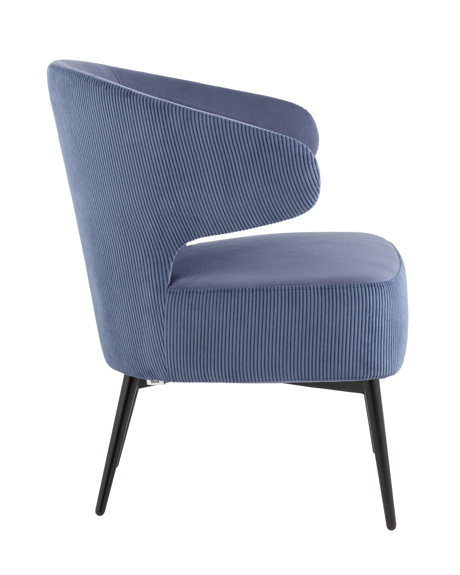 Кресло лаунж Royal Stripes велюр синий Stool Group