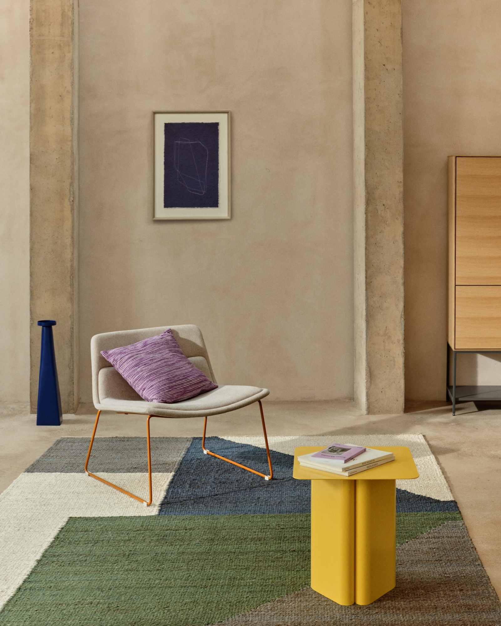 Чехол для подушки из жаккардовой ткани в фиолетовую полоску 45 x 45 см La Forma (ex Julia Grup)