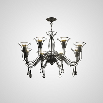 Подвесная люстра CAST 8 Black by ImperiumLoft