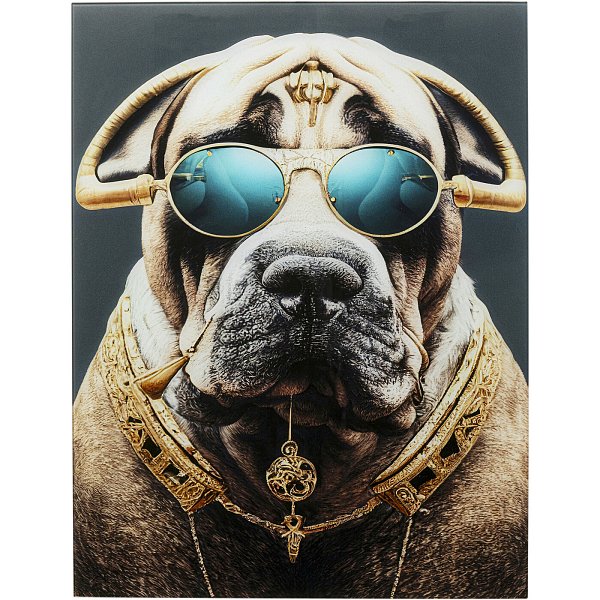 Картина стеклянная Fashion Dog 60x80 см KARE 57008