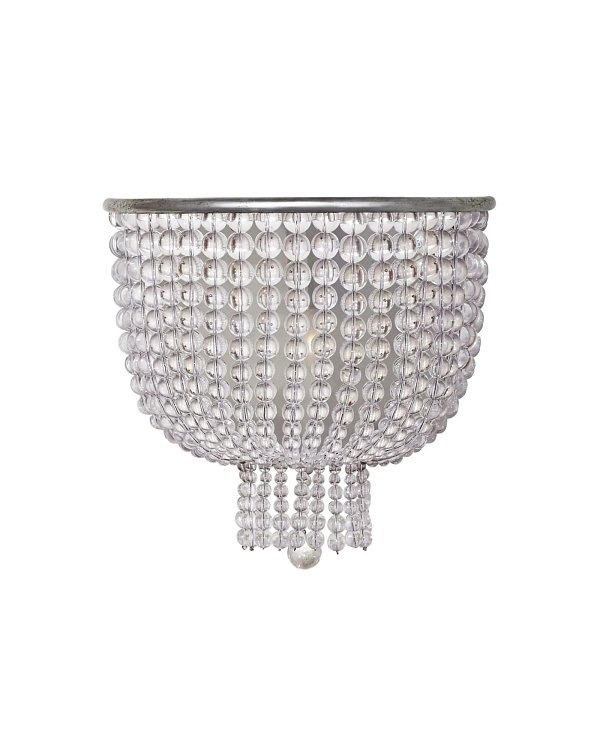 Серебряный настенный светильник Карла Louvre Home JJ10986-1WB