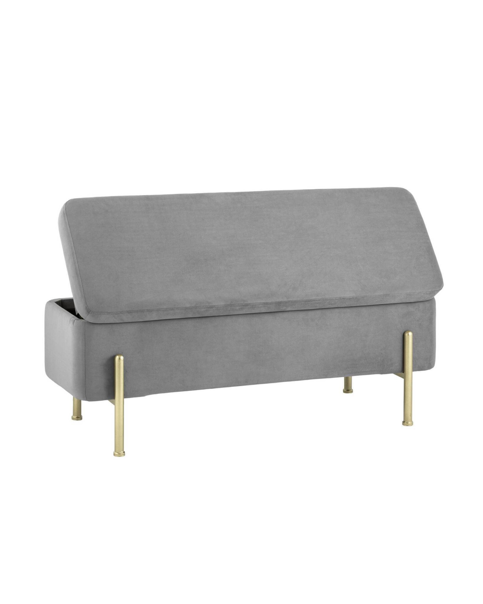 Банкетка Болейн с ящиком велюр серый Stool Group