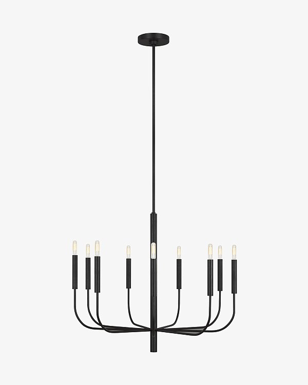 Большая чёрная люстра Уорвик Louvre Home JJ11161-9DB