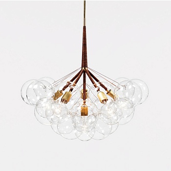 Подвесной светильник LOVELY BUBBLE CHANDELIER FROM PELLE H76 Silver/Brown by ImperiumLoft