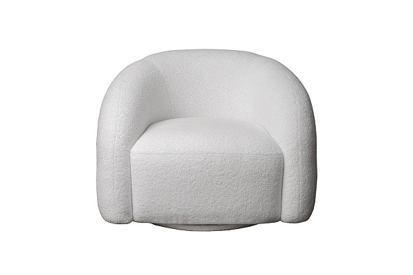 Кресло вращающееся Monblan букле белое Garda Decor MONBLAN-K-HUSH000