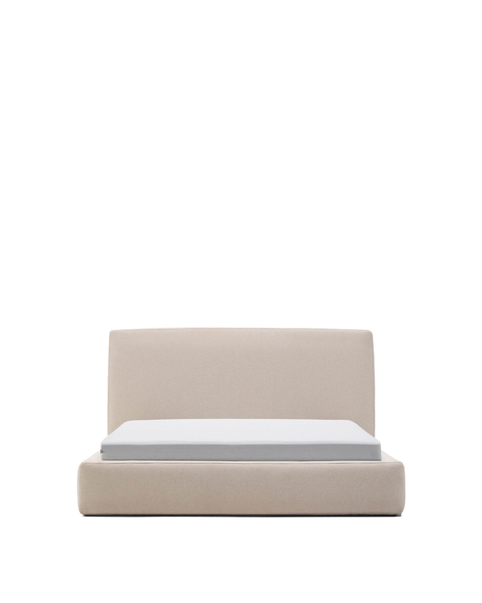 Blok Кровать бежевая со съемными чехлами для матраса 160 х 200 см La Forma (ex Julia Grup)