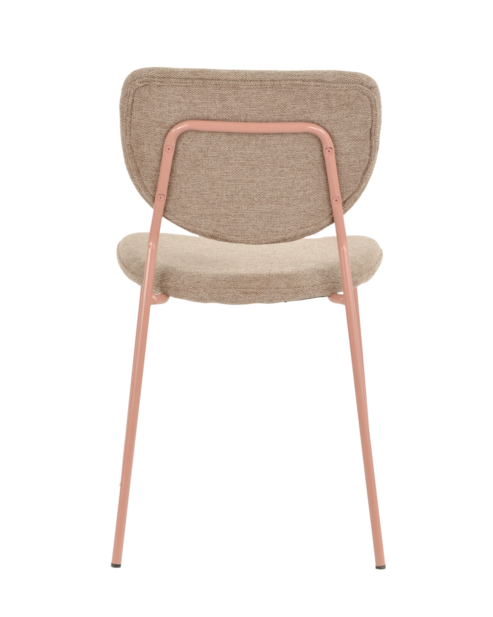 Стул обеденный Gigi шенилл коричневый розовые ножки Stool Group