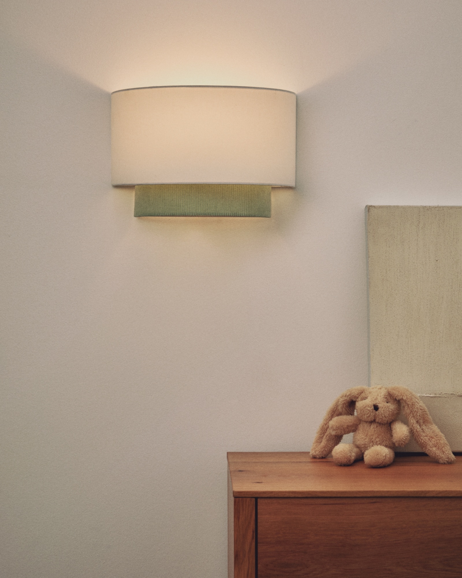 Настенный светильник Bianella из хлопка и бирюзового вельвета, Ø 40 см La Forma (ex Julia Grup)