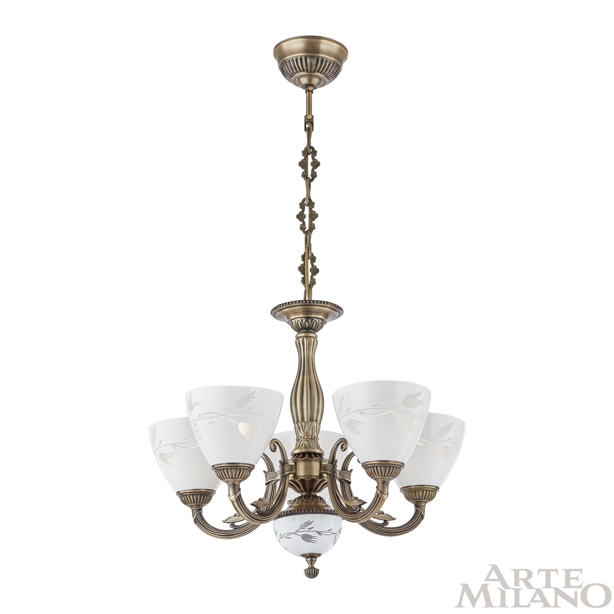 Люстра с плафонами 343659/5 AB Arte Milano