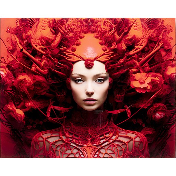 Картина стеклянная Red All Over 50x40cm KARE 57840
