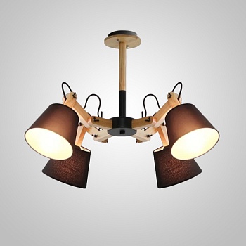 Люстра на штанге MECHANIC L4 Black by ImperiumLoft