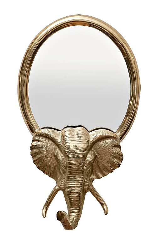 Зеркало декоративное Голова слона золотое Garda Decor 94PR-21778