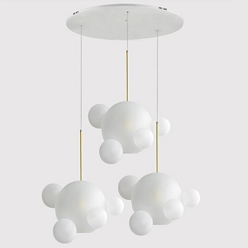 Подвесной светильник Bubble BOLLE BLS LAMP white glass circle by ImperiumLoft
