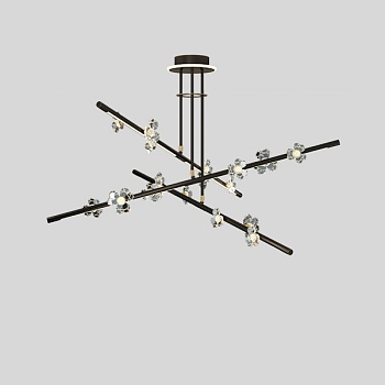 Потолочная люстра CAMILIA CH D120 Black by ImperiumLoft