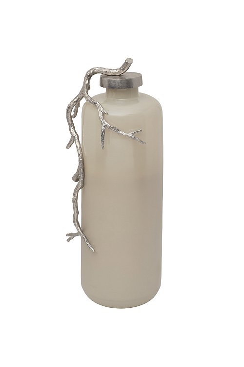 Ваза стеклянная с металлическим декором Garda Decor 71PN-52156