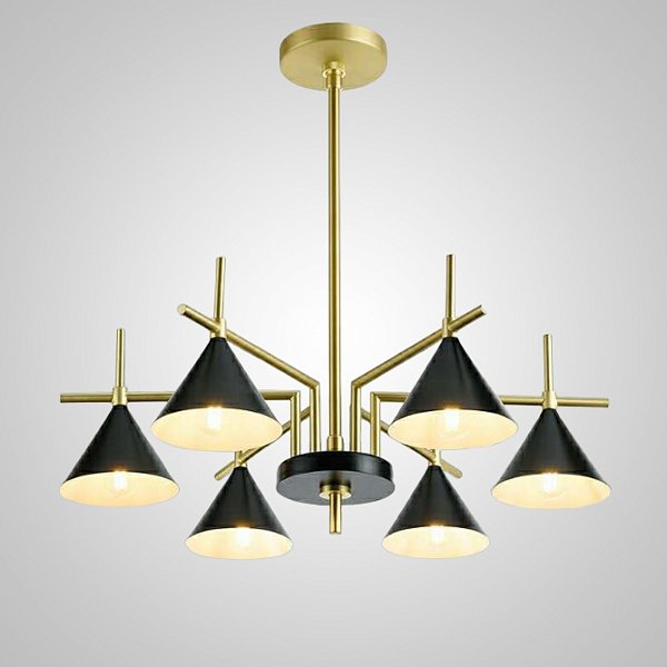 Люстра на штанге CONUS L6 Black by ImperiumLoft